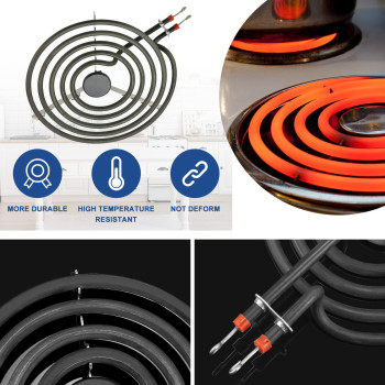 5304430149 5304430150 Porcelain Drip Pan Set Mp22Ya Electric Range Burner Element Unit Set Compatible With Frigidaire Kenmor