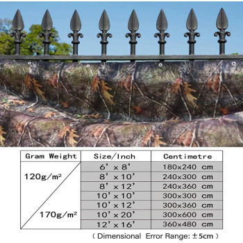 Loogu Heavy Duty Waterproof Tarp Bionic Tree Camo Multi Purpose Poly Cover 10Mil