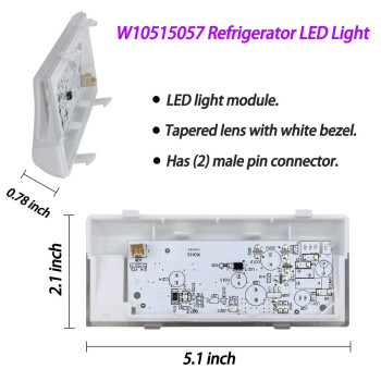 New W10515057 Whirlpool Freezer Light W10515057 Wpw10515057 Compatible With Whirlpool Wrs325Fdam04 Freezer Light Wrs325Fdam