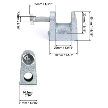 Qwork Beam Clamp 10 Pcs 38 Zinc Plated Iron Safety Beam Clamp 1316 Jaw Opening