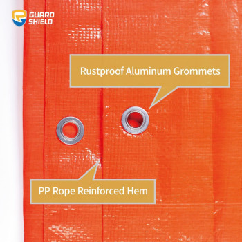 Guard Shield Orange Tarp 20X20 Feet Waterproof Tarps High Visibility Outdoor Poly Cover Lightweight 6Mil