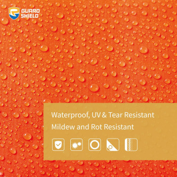 Guard Shield Orange Tarp 12X20 Feet Waterproof Tarps High Visibility Outdoor Poly Cover Lightweight 6Mil