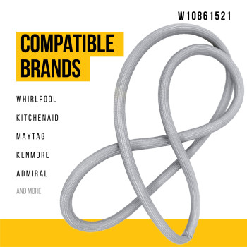 Partsbroz W10861521 Door Gasket Seal Compatible With Whirlpool Kenmore Maytag Roper Dryer Replaces Ap5999407 3405245 3405246