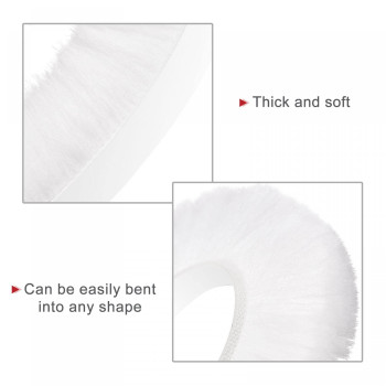 Uxcell Weather Stripping Brush 26Ft L X 035 W X 09 H Selfadhesive Seal Weatherstrip Sweep Brush White For Door Window