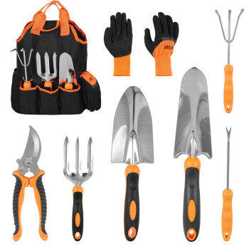 Whonline Gardening Tools Set 87Pcs Heavy Duty Garden Tool Kit Succulent Tools Set And Storage Tote Bag Included Plant Tools G