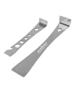 Horusdy 2Piece Stainless Steel Pry Bar Scraper Set 61116 And 912 Flat Pry Bar