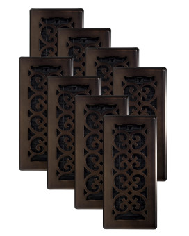 Decor Grates Sph410Rb8 Scroll Design Floor Register 4X10 Inches Rubbed Bronze Finish 8 Pack