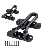 Kovosch 2 Pack Swing Bar Lock Black Heavy Duty Door Lock Security Sturdy Swing Bar Door Guard For Front Doors Zinc Alloy