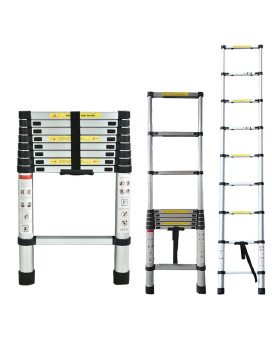 Telescoping Ladder 85Ft26M Aluminum Telescopic Extension Ladder Lightweight Extendable Ladder Portable Collapsible Straight L