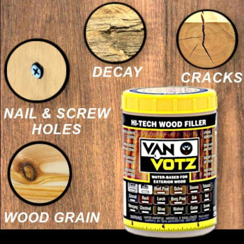 Van Votz Hitech Wood Filler For Exterior Wood In 18 Colors Cedar Halfpint500G