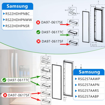 Da9706177C Da6304205 Door Shelf Basket Bin Compatible With Samsung Rsg257Aarsrs22Hdhpnsr Kenmore 4014100 Series Part Numbe