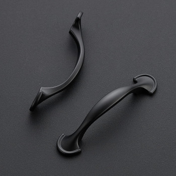 Ravinte 30 Pack Solid 3 Inch Rounded Foot Arch Kitchen Cabinet Handles Matte Black Curved Cabinet Pulls Black Drawer Pulls Kitch