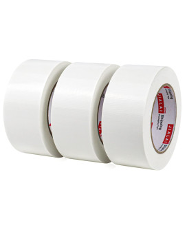 Jialai Home Duct Tape Heavy Duty White Tape Duct 2 Inches X 30 Yards 3 Pack 827 Mil Strong Flexible No Residue Allweath