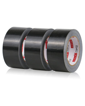 Jialai Home Heavy Duty Duct Tape Black Tape 2 Inches X 30 Yards 3Pack 827 Mil Strong Flexible No Residue Allweather And