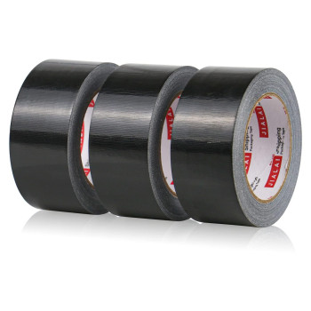 Jialai Home Heavy Duty Duct Tape Black Tape 2 Inches X 30 Yards 3Pack 827 Mil Strong Flexible No Residue Allweather And