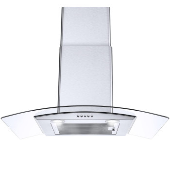 Range Hood 30 Inch Tieasy Wall Mount Kitchen Hood With Ductedductless Convertible Duct Stainless Steel Chimney And Baffle Fil