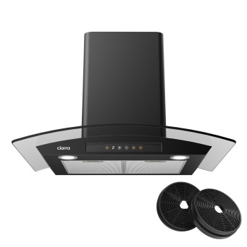 Ciarra Black Range Hood 30 Inch With Carbon Filters 450 Cfm Stove Vent Hood For Kitchen Auto Shut Off Function Cab75502003