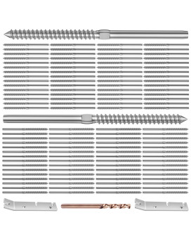 Cke 120 Pack T316 Stainless Steel Leftright Handed Thread Swage Lag Screws For Wood Post 18 Cable Deck Railing Kit Stair Rai