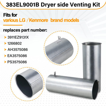 Upgraded 383Eel9001B Dryer Venting Kit Assembly Compatible With Lg Kenmore Sears Replaces 1266802 Ah3575086 Ea3575086 Ap443885