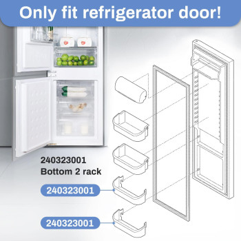 M Motico 2 Pack Upgrade 240323001 Refrigerator Door Bin Shelf Compatible With Frigidaire Door Shelf Replacement Parts Ffhs2611