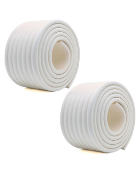 M2Cbridge Multifunctional Edge And Corner Guard Coverage Baby Safety Bumper Diy 65 Ft Rice White 65Ft X 2