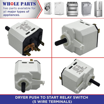 Whole Parts 3398095 Dryer Push To Start Relay Switch Replacement And Compatible With Some Admiral Crosley Estate Inglis Ke