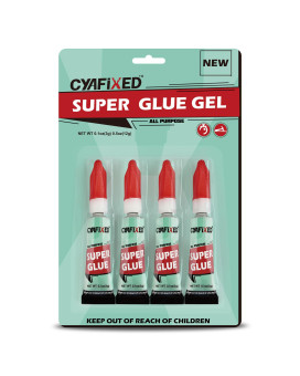 Cyafixed Super Glue Gel Allpurpose Superglue Cyanoacrylate Instant Adhesive For Plastic Wood Metal Repair Four 3 Gram Tu