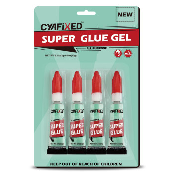 Cyafixed Super Glue Gel Allpurpose Superglue Cyanoacrylate Instant Adhesive For Plastic Wood Metal Repair Four 3 Gram Tu