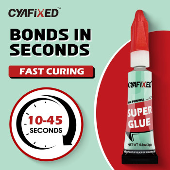 Cyafixed Super Glue Gel Allpurpose Superglue Cyanoacrylate Instant Adhesive For Plastic Wood Metal Repair Four 3 Gram Tu