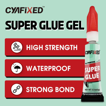 Cyafixed Super Glue Gel Allpurpose Superglue Cyanoacrylate Instant Adhesive For Plastic Wood Metal Repair Four 3 Gram Tu