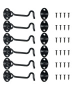 4 Hook And Eye Latch 6Pack Heavy Duty Solid Stainless Steel Cabin Privacy Hooks Latch With Mounting Screws For Barn Doors B