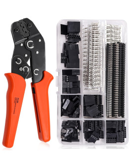 Taiss Dupont Crimping Tool Kit With 600Pcs 254Mm Dupont Connector Kit Sn28B Ratcheting Wire Crimper Plier 1234567 Pin Ho