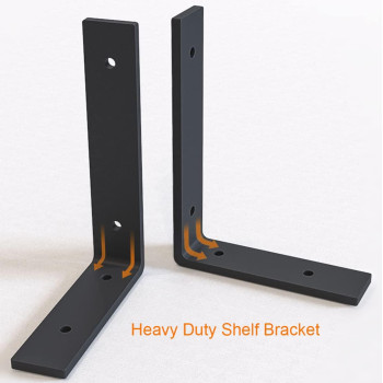 12 Inch Shelf Bracket Heavy Duty L Shelf Bracket 12 X 8 Inch Metal Shelf Bracket With Hardware Black 4 Pack