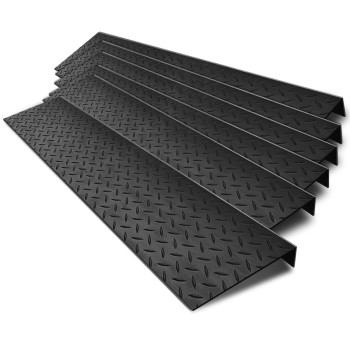 Spurtar Rubber Stair Treads 30 X 10 6Pcs Outdoor Stair Treads Nonslip 30 Inch Rubber Stair Treads For Wooden Steps Skid