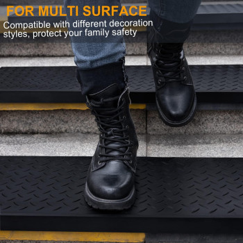 Spurtar Rubber Stair Treads 30 X 10 6Pcs Outdoor Stair Treads Nonslip 30 Inch Rubber Stair Treads For Wooden Steps Skid