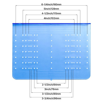 Homdiy Cabinet Handle Template Drill Mounting Template 1 Pack Hardware Installation Template Guide For Cabinet Knobs Drawer