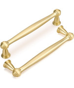 Goldenwarm 10Pcs Gold Drawer Pulls 5In Gold Cabinet Pulls Gold Cabinet Handles Brass Cabinet Hardware For Kitchen Brushed Gold D