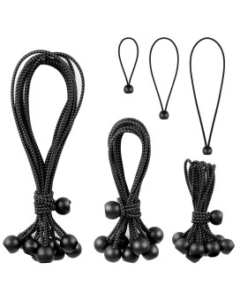 Ball Bungee Cords 4 6 9 Inch 30 Pcs Tarp Bungee Balls Heavy Duty Canopy Tarp Tie Cords For Camping Shelter Cargo Tent Poles Wit