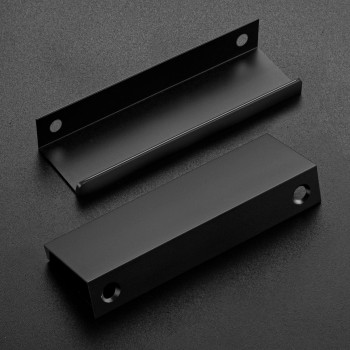 Home Expert 6 Pack Finger Pulls For Cabinets 76Mm3In Hole Center Black Cabinet Handles Edge Pulls For Cabinets Finger Cabinet H