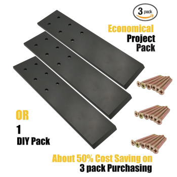 3Pack Countertop Support Bracket Top Mount Solid Heavy Duty Knee Wall Hidden Granite Countertop Support Floating Shelf Bracke