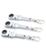 Gtrotors 10Mm Ratchet Wrench Flex Head Keychain Key Ring 3 Pack