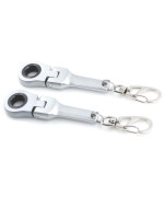 Gtrotors 10Mm Ratchet Wrench Keychain Flex Head Key Ring 2 Pack