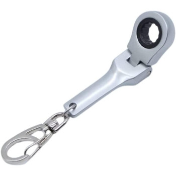 Gtrotors 10Mm Ratchet Wrench Keychain Flex Head Key Ring 2 Pack