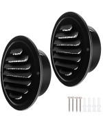 4 Inch Round Soffit Vent Louanxpert Black Stainless Steel Exterior Wall Vent Cover Round Air Vent With Builtin Fine Mesh For H