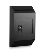 Xydled Wallmount Mailbox Heavy Duty Deposit Drop Box Suggestion Box Locking Metal Key Drop Box With Key Lock Cash Money Drop