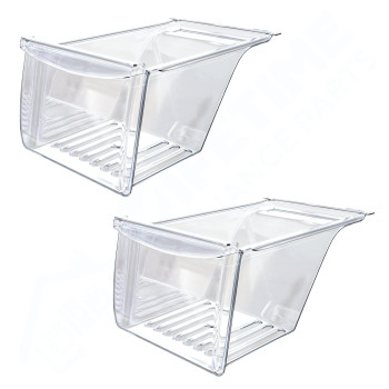 Upgraded Lifetime Appliance 2 X 240337103 Crisper Bin Compatible With Frigidaire Refrigerator Shelf Fridge Drawer 240337100