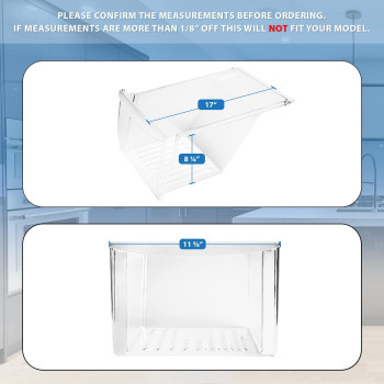 Upgraded Lifetime Appliance 2 X 240337103 Crisper Bin Compatible With Frigidaire Refrigerator Shelf Fridge Drawer 240337100