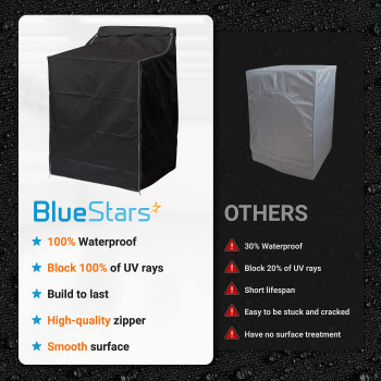 Bluestars 2Pcs Washing Machine Covers For Topload And Frontload Washerdryer Premium Outdoor Protection For Most Washer Drye