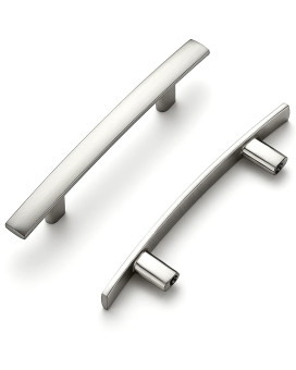 Ravinte 10 Pack Cabinet Handles Brushed Nickel Cabinet Pulls Kitchen Cabinet Handles Curved Drawer Pulls In 5316 Inch Length W