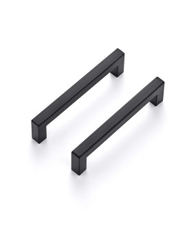 Ravinte 10 Pack Square Bar Kitchen Cabinet Handles Matte Black Cabinet Pulls Drawer Pulls With 5 Inch Hole Center Kitchen Cabine